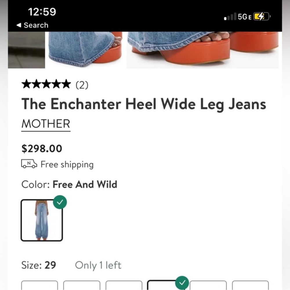 Mother The Enchanter heel Wide Leg jeans - Picture 2 of 11